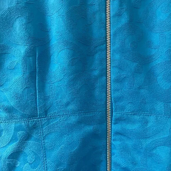 Laundry by Shelli Segal turquoise beaded halter dress Size 6 - Picture 9 of 10